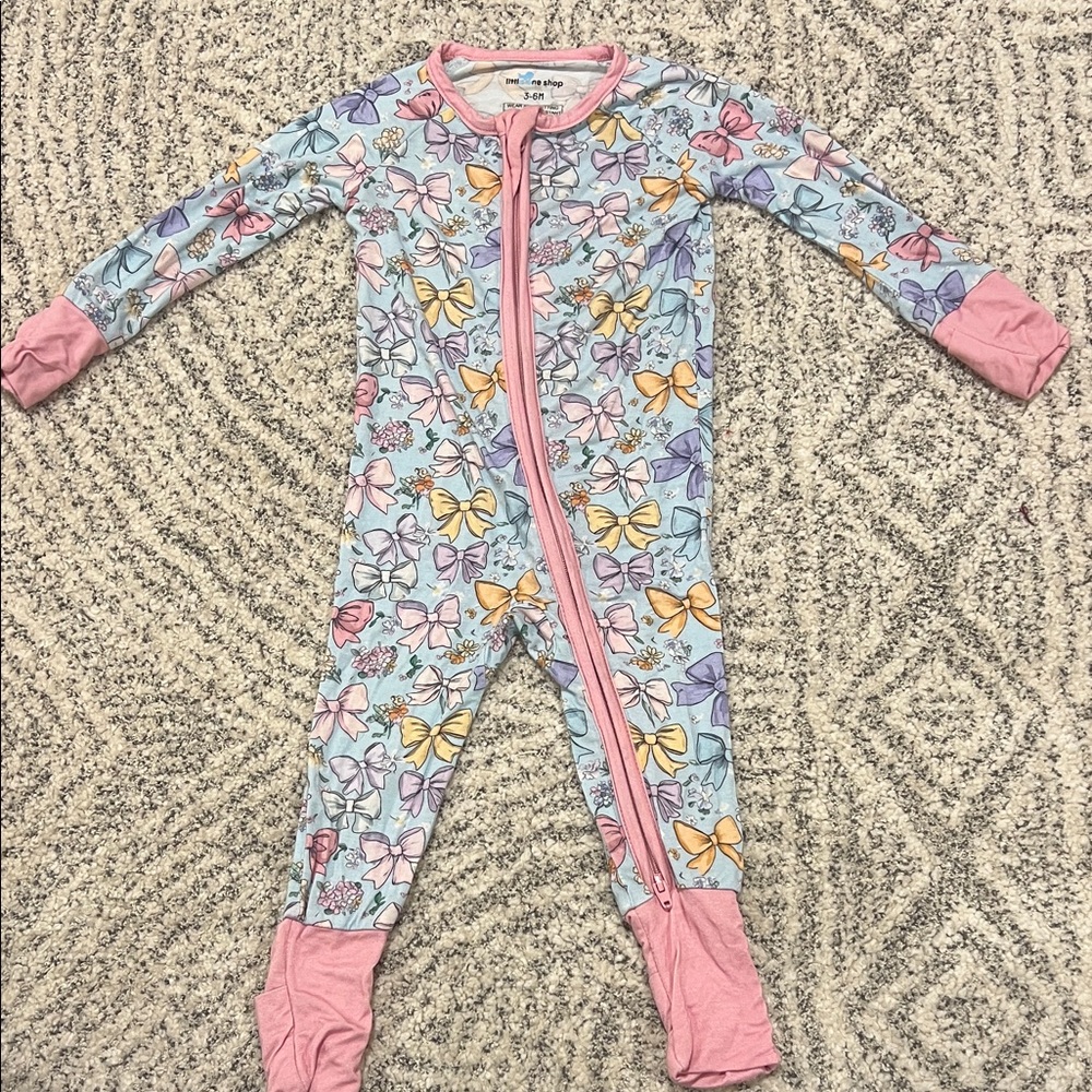 Little One Shop - Colorful Bow Print Kids One Piece